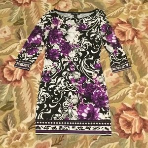 Purple floral mini dress